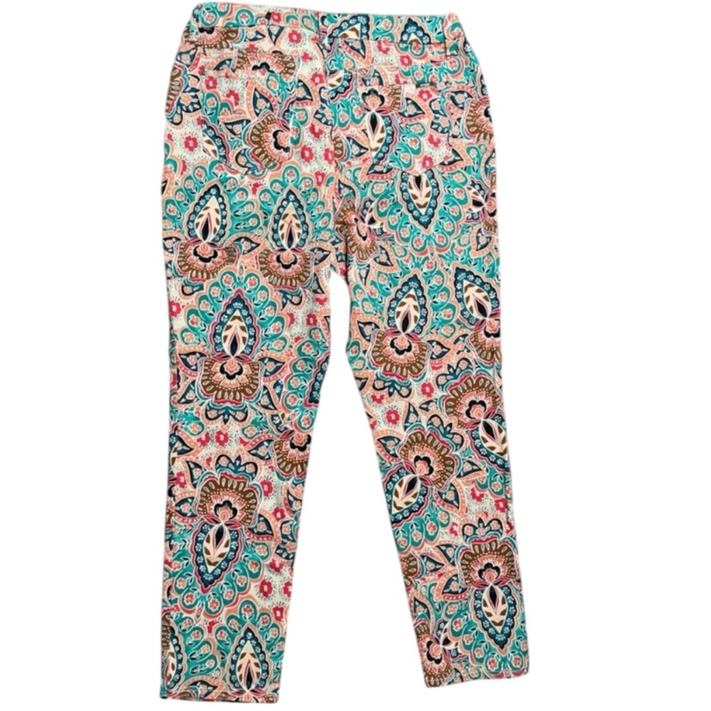 CHICO’s SO SLIMMING Medallion Girlfriend Paisley Print Pants Size 3T (16 Tall) - Picture 3 of 10